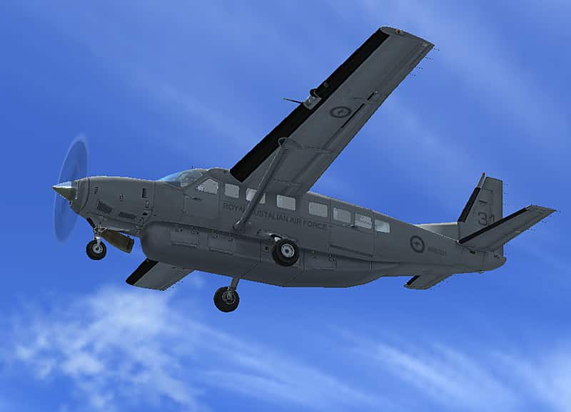 FSX Cessna C208B Grand Caravan RAAF Grey Textures.