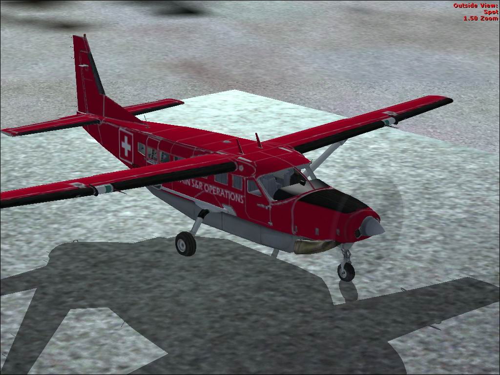 FSX Cessna C208B Mountain Search and Rescue textures only