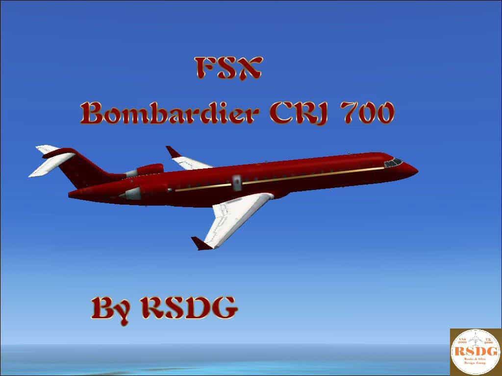 FSX Default Bombardier CRJ700 Reg/Gold Textures only.