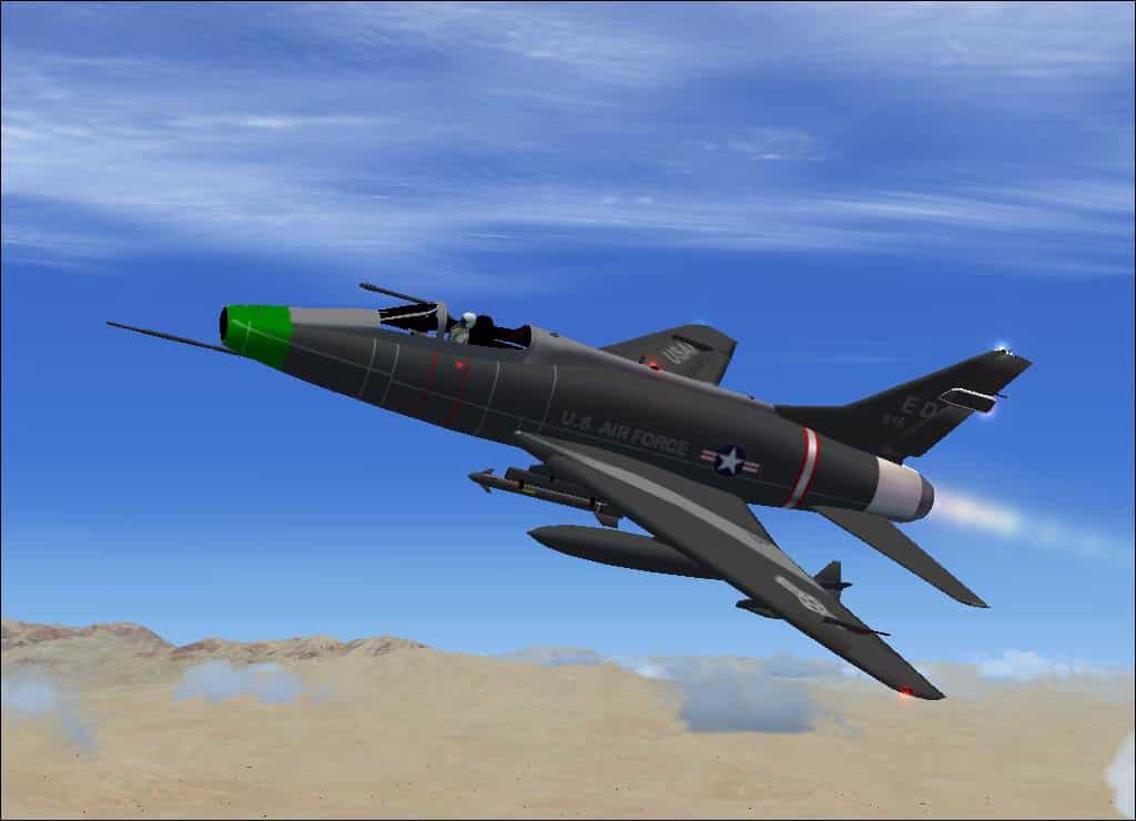 FSX F-100D Super Sabre Dark Saber.