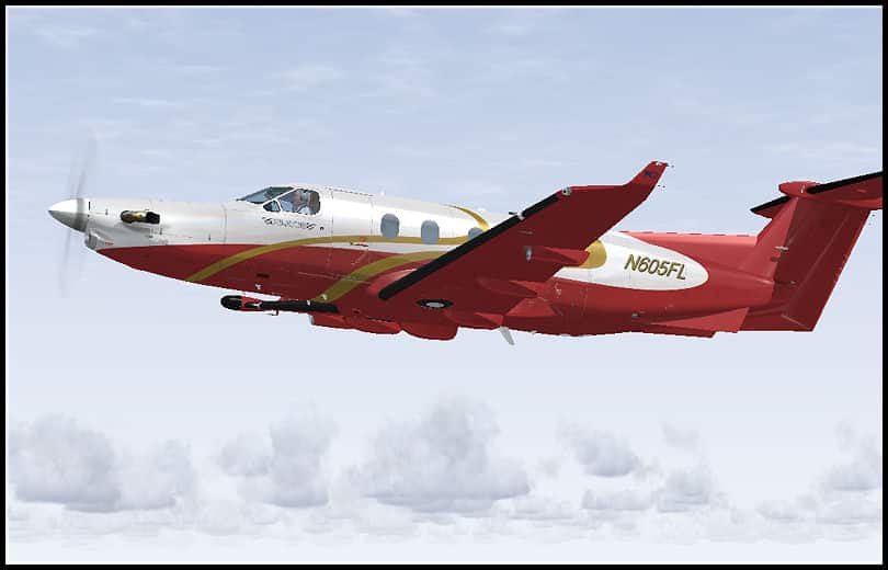 FSX Flight 1 Pilatus PC12 N605FL Textures