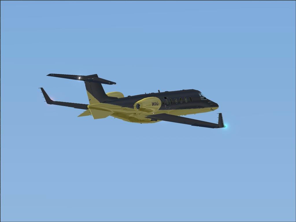 FSX Learjet 45 Black/ Gold Textures.