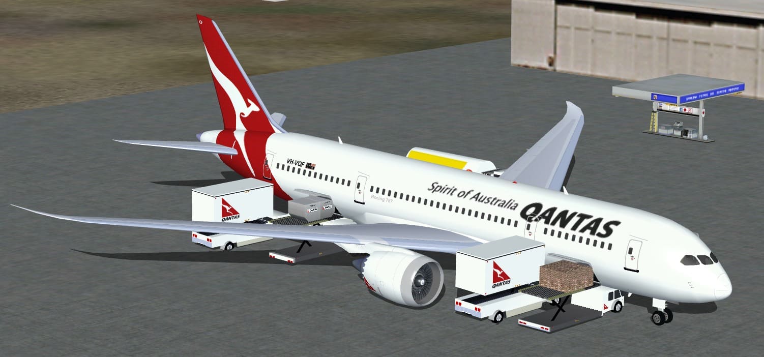 FSX Qantas (new colors) Boeing 787-8