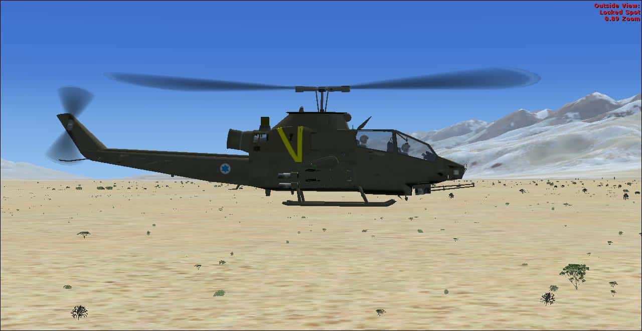 FSX Sp2 / Xp tested Bell AH-1 Huey Cobra Package.