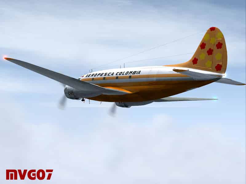 FSX/2004 Curtiss C-46A Commando AEROPESCA Textures only