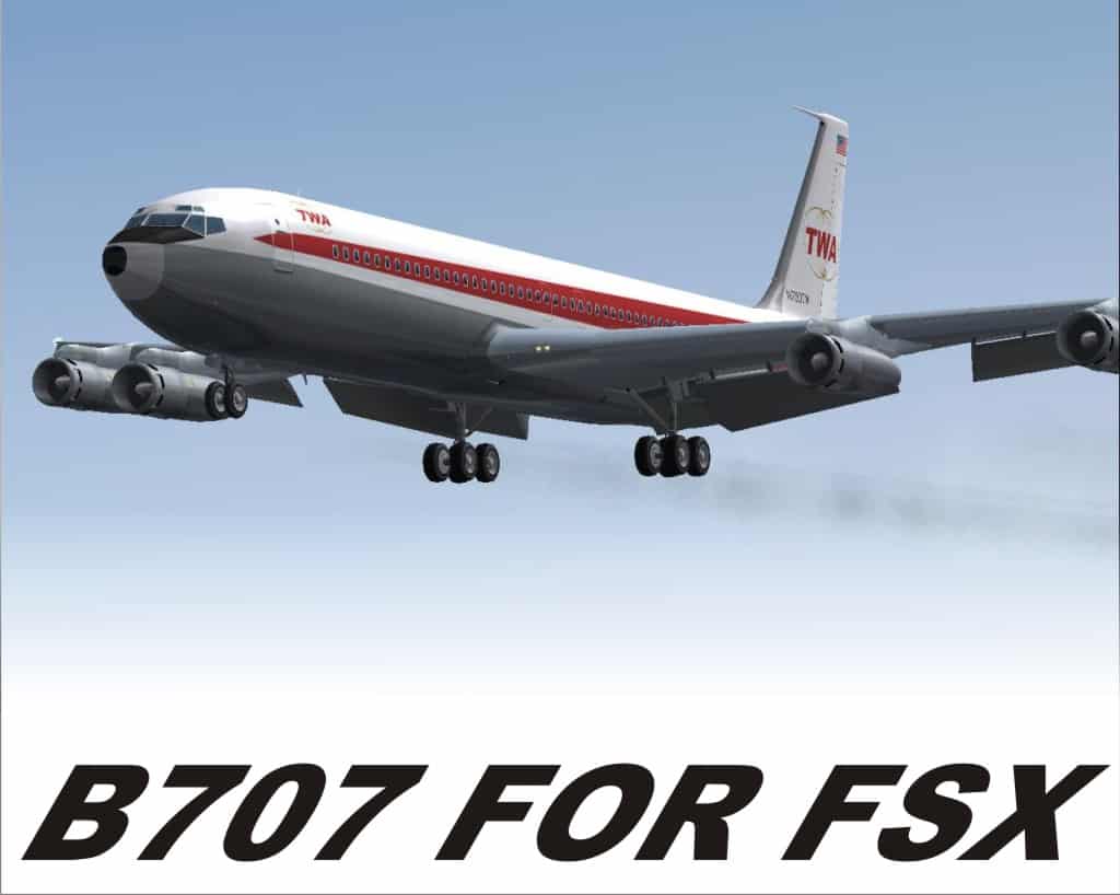 FSX/FS2004 Boeing 707-331 TWA N760TW Textures only