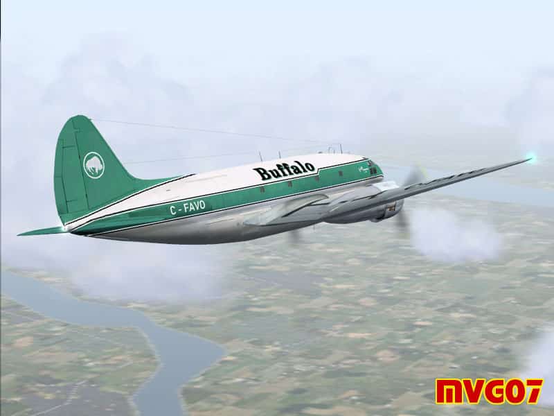 FSX/FS2004 Buffalo Air Cargo, Curtiss C-46A (GA) Textures only