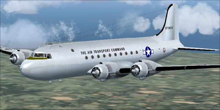 FSX/FS2004 Douglas DC-4 and C-54 freighters Textures only