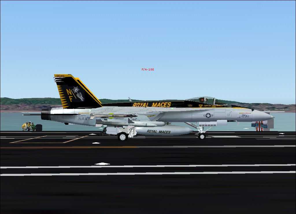 FSX/FS2004 F/A-18E Super Hornet VFA-27 Royal Maces Textures Only