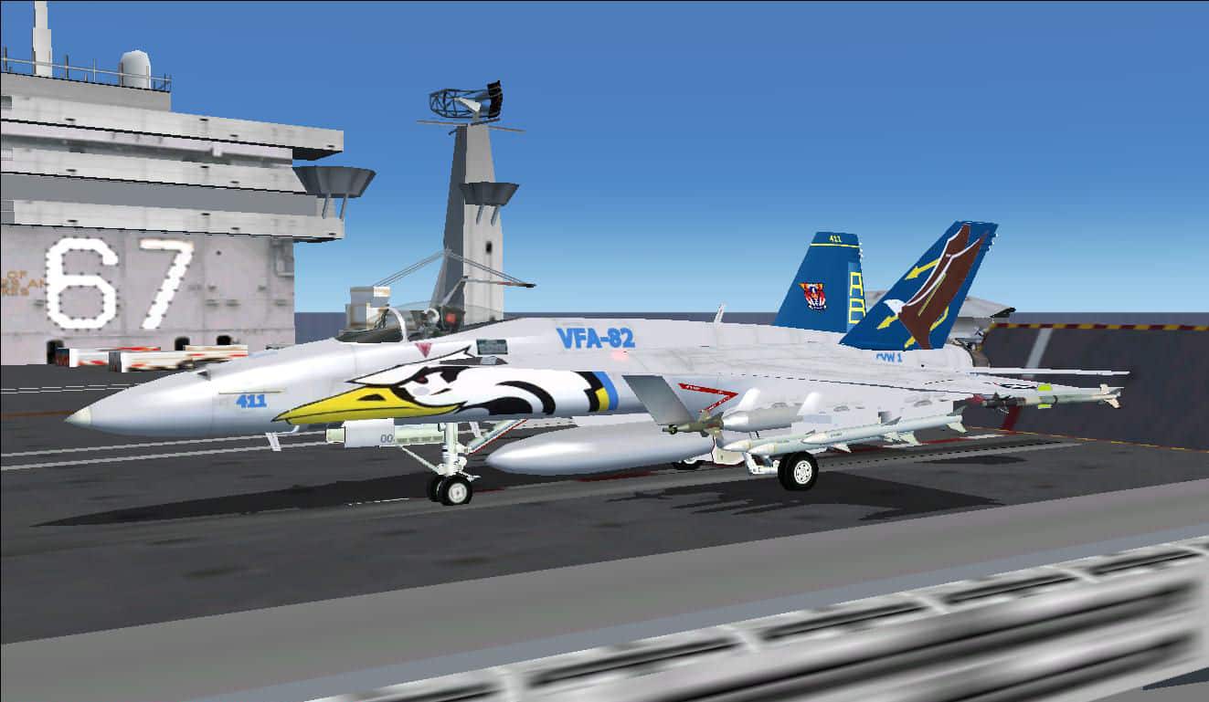FSX/FS2004 F/A-18E Super Hornet VFA-82 Marauders Textures Only