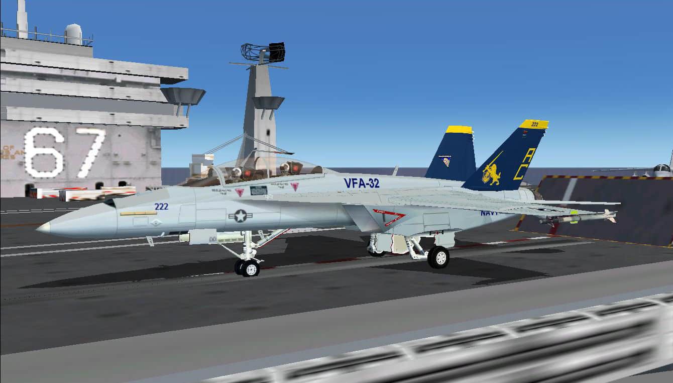 FSX/FS2004 F/A-18F Super Hornet VFA-32 Swordsmen Textures Only