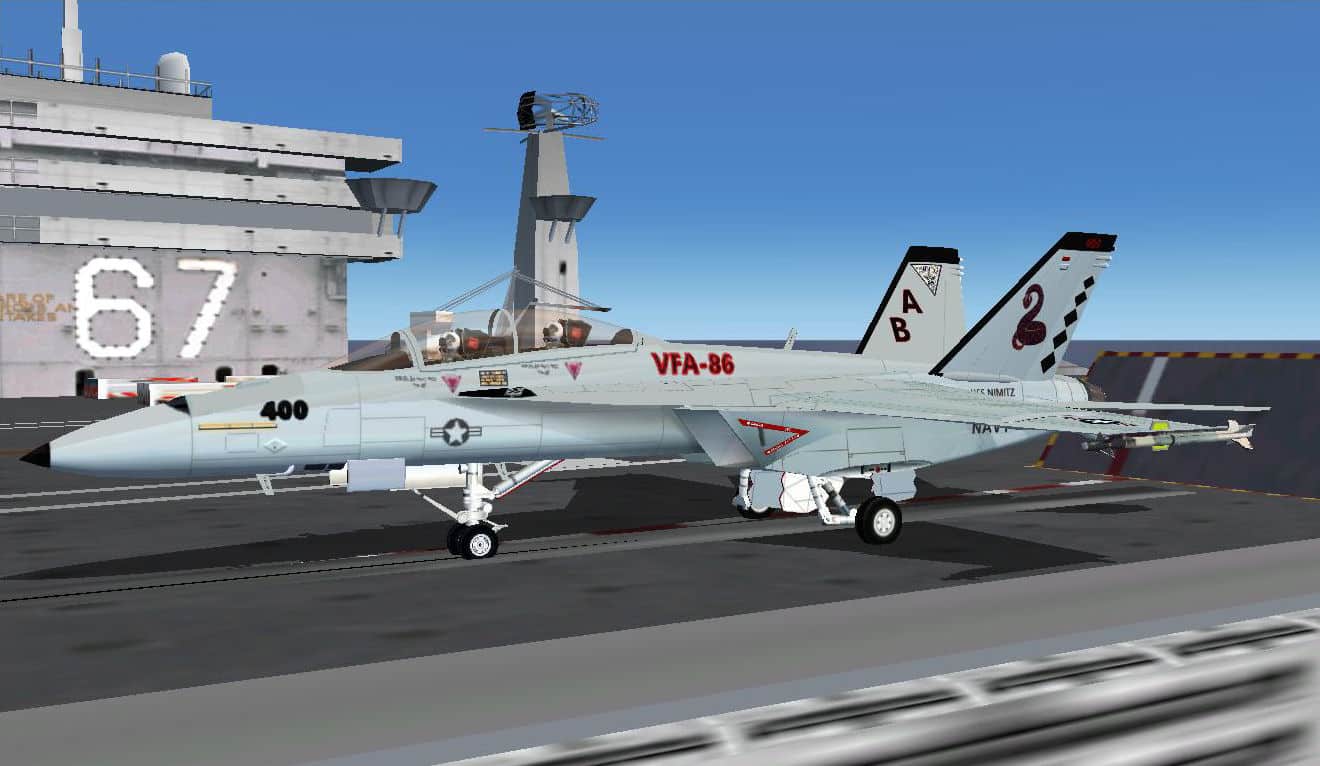 FSX/FS2004 F/A-18F Super Hornet VFA-86 Sidewinders Textures Only