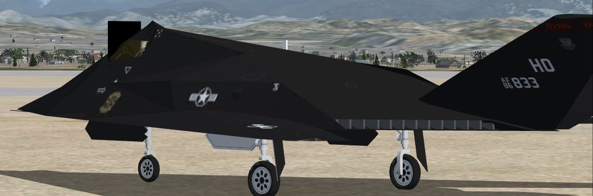 FSX/FS2004 Holloman AFB F-117 Tail flash