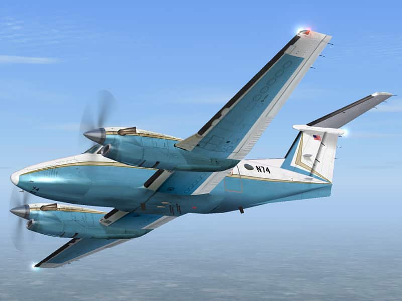FSX/FS2004 Super King Air 300 FAA N74 Textures only.