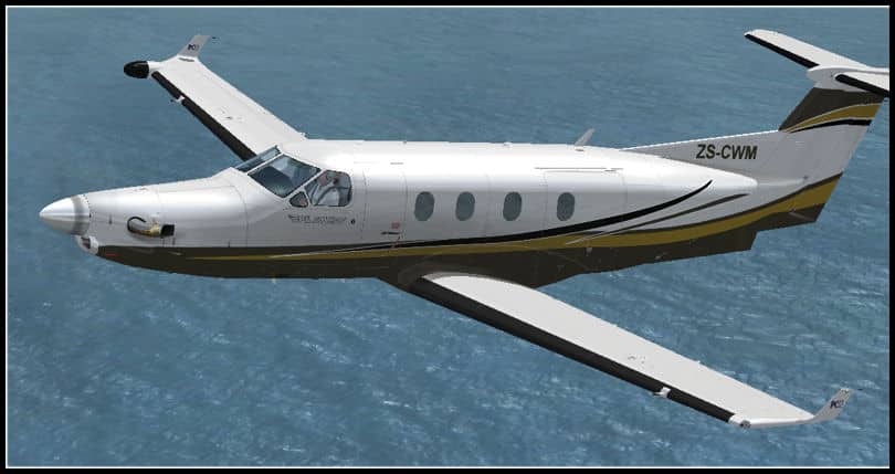 Flight 1 Pilatus PC12 ZS-CWM Textures only.