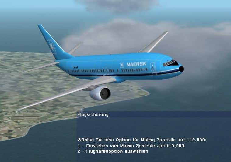 Repaint of the default 737-400 in Maersk Air colors