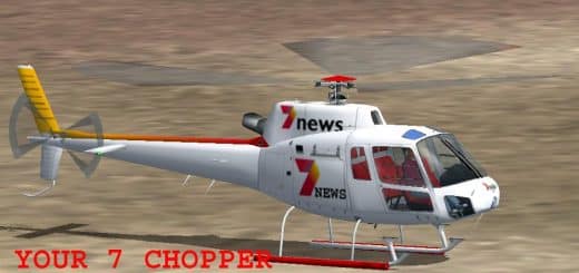 FS2000 & FS2002 AS 350 Eurocopter squirrel repaint in channel Seven news. textures only