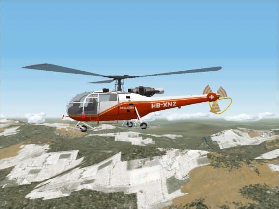 FS2000/FS2002 Alouette III Air-Glaciers – (Swiss rescue helicopter)