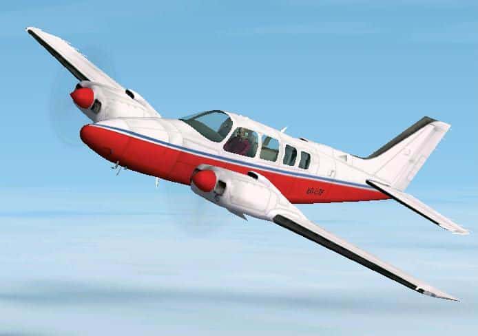 FS2002 Baron Red & White Textures
