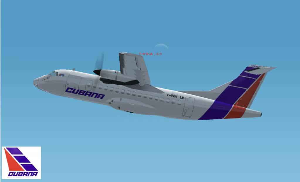 FS2002 Cubana de Aviacion ATR-42-300 Cubana Textures only