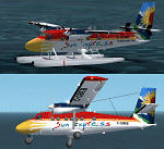 FS2002 DeHavilland DHC6-300 Short Nose Twin Otter Harbour Air Sun Express
