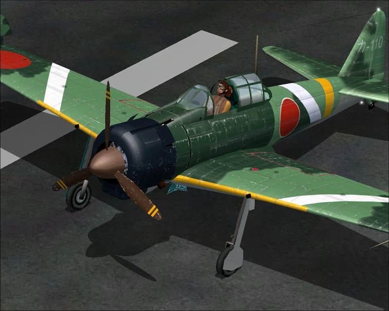 FS2002 Mitsubishi A6M2 Zero fighter