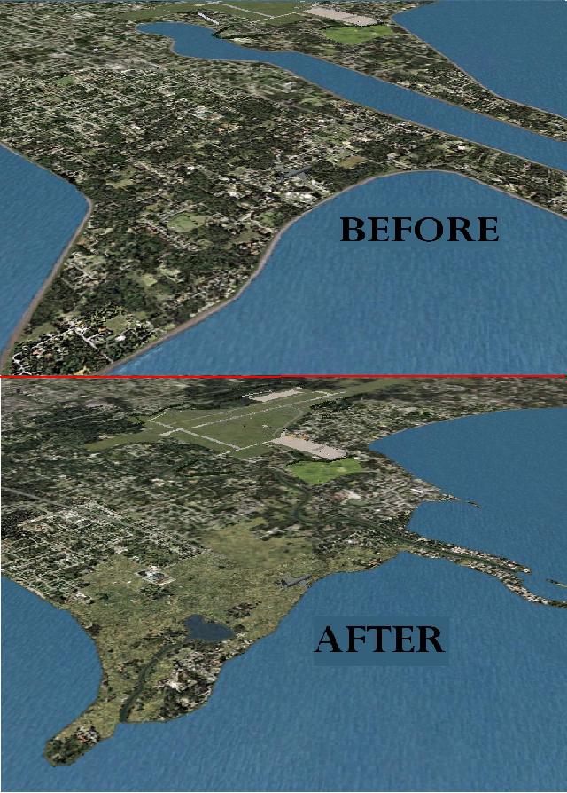 FS2004 Lake St. Clair, Michigan Coast Line and Land Class