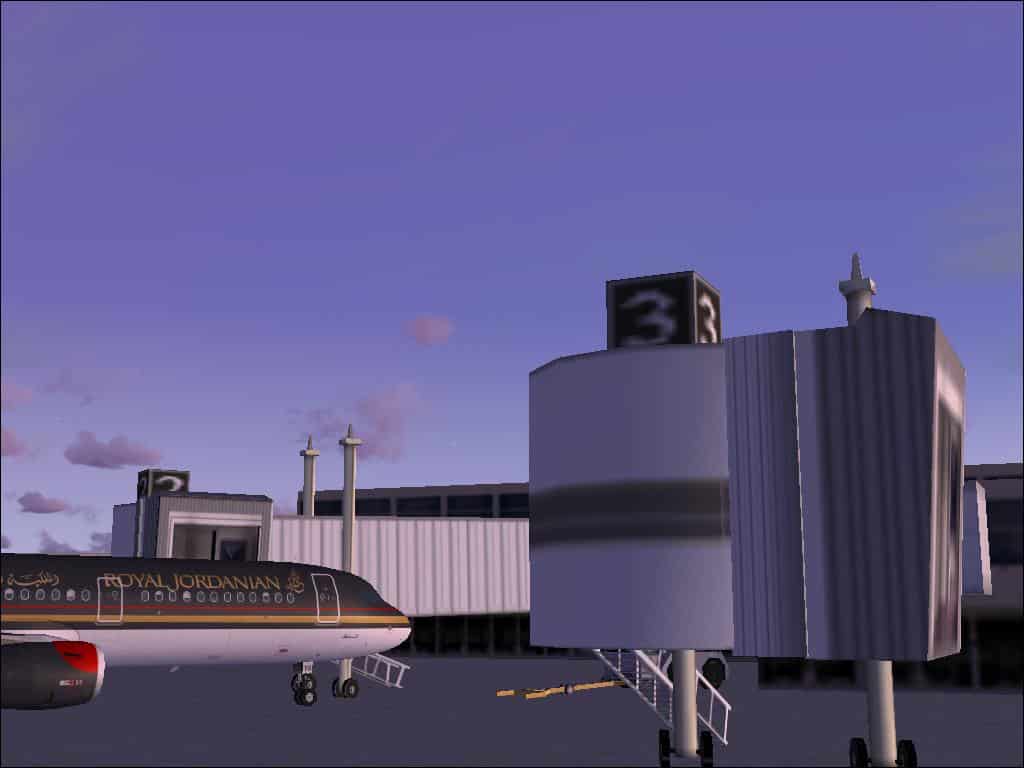 FS2004 Queen Alia Intl Airport, Jordan, Jetways and vehicles