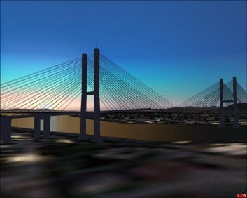 FS2004 scenery –Alex Fraser Bridge, Vancouver