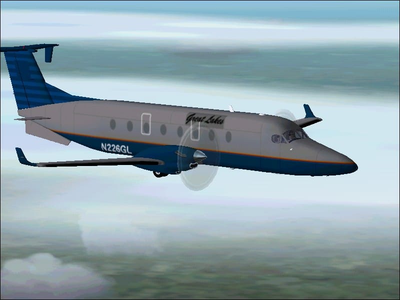 Great Lakes Aviation / United Express Beechcraft 1900D textures & Mdl files only