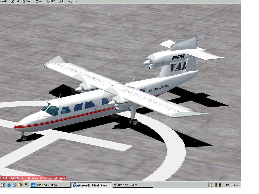 Repaint of “g-joey” in Vieques Air Link livery. Textures only