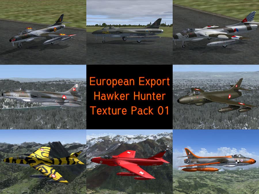 Alphasim Euro Export Hawker Hunter Pack 01