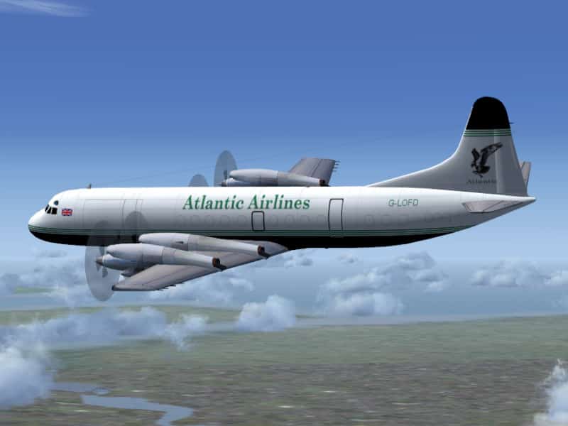FS2002/2004 Lockheed L188 Electra, Atlantic Airlines Textures only