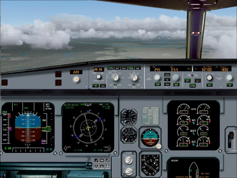 FS2004 Airbus A330 Panel