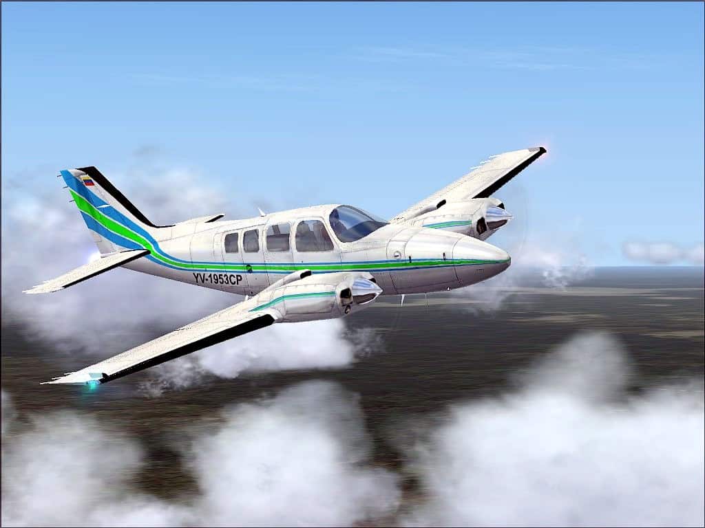 FS2004 Beechcraft Baron 58 YV-1953CP Textures only