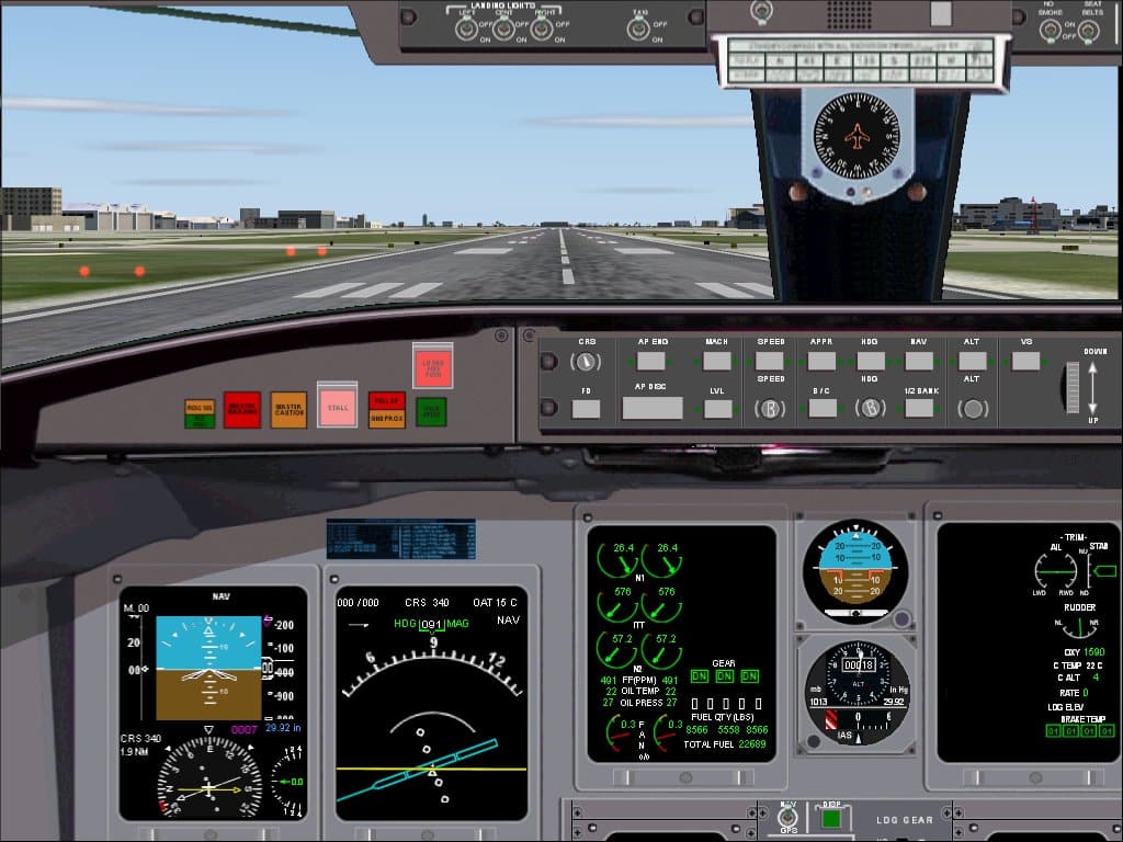 FS2004 Canadair Regional Jet panel Version 4