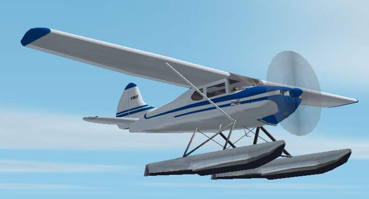 FS2004 Cessna 170A Floatplane Blue & White