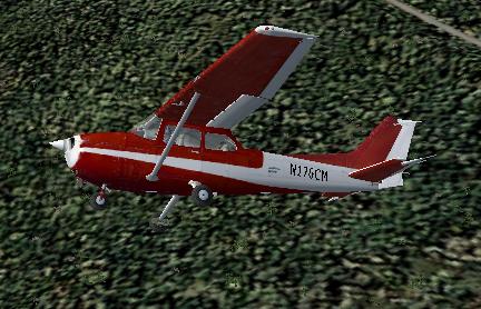 FS2004 Cessna 172 Red/white textures only