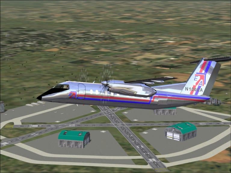 FS2004 EA Modified Dash 8 100 - Flight Simulator 2004 Mod