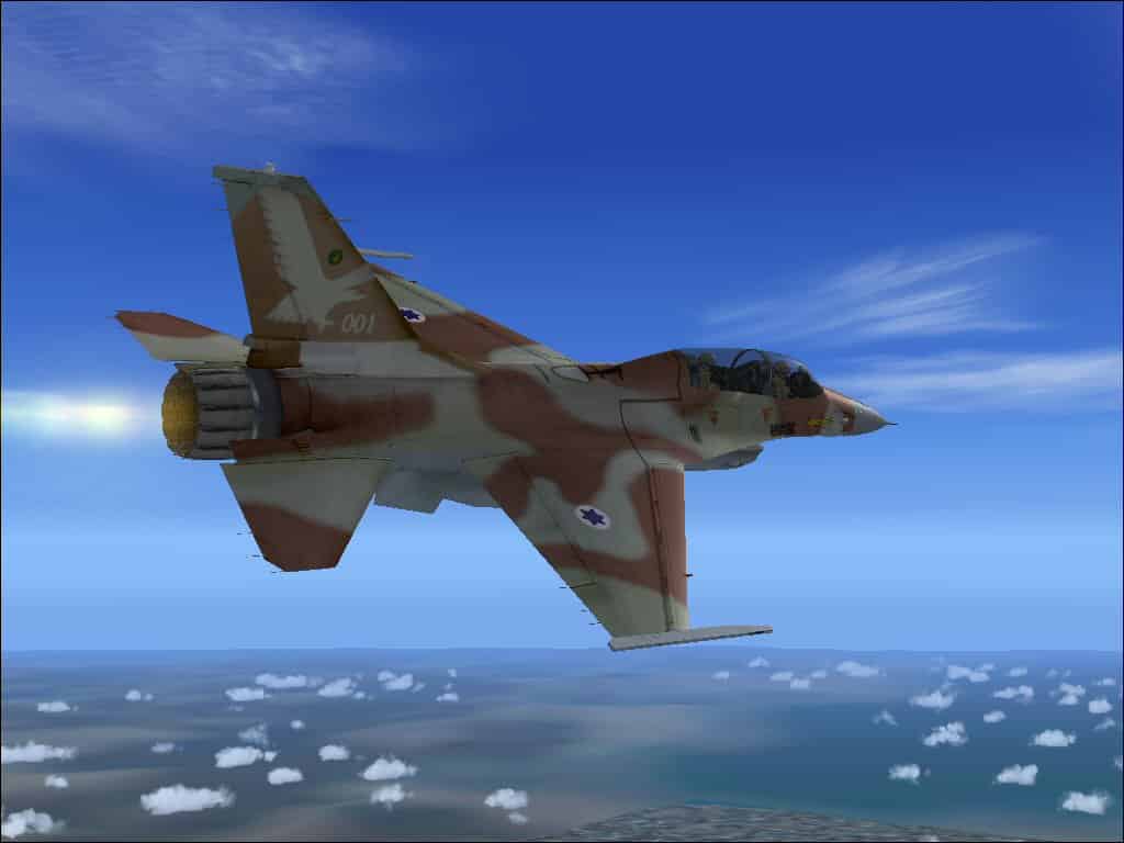 FS2004 F-16B Fighting Falcon of 140 ‘The Golden Eagle’ SQN of the Israeli Air Force Textures only