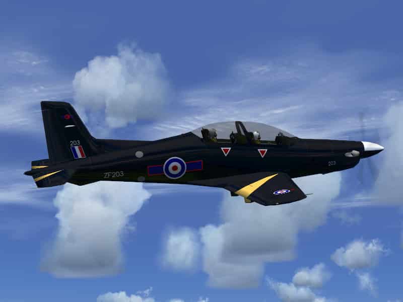 FS2004 / FS2002 PC-21 Fictional RAF 72Sqn Textures only