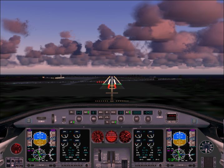 FS2004 Generic High View Twin Engine Corporate Jet Panel