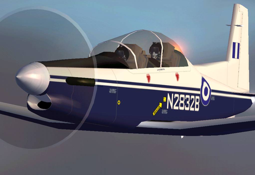 FS2004 Raytheon T-6A Texan II v 3 Hellenic Air Force