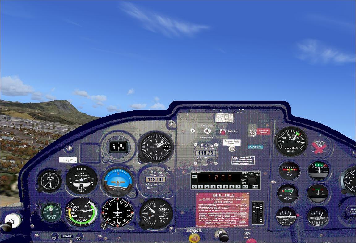 FS2004 Socata Rallye 100 panel