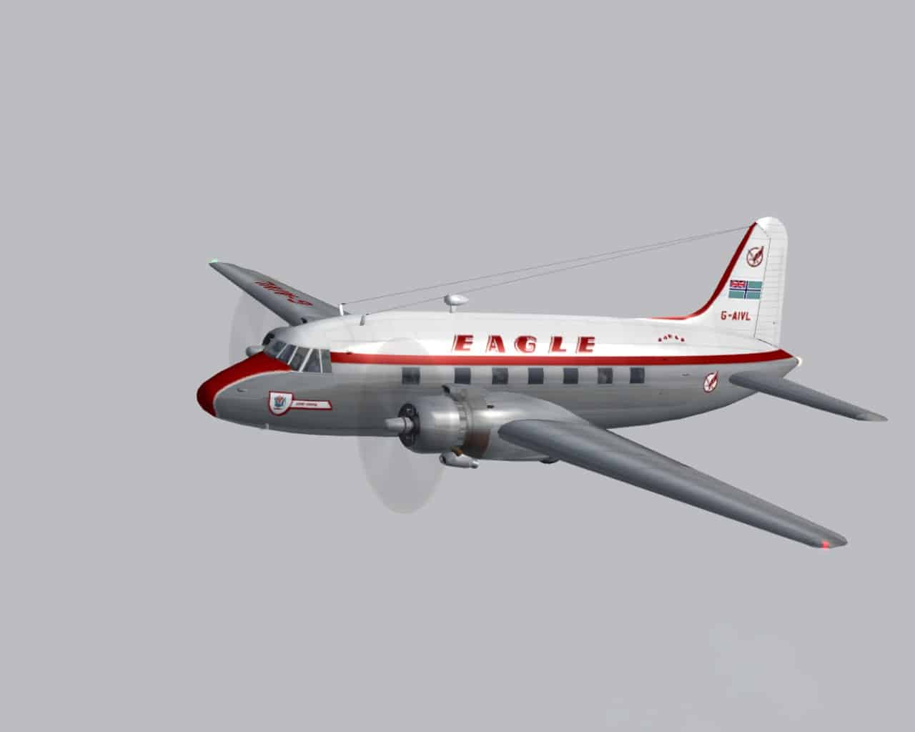 FS2004 Viking 1B Eagle variation G-AIVL Textures only