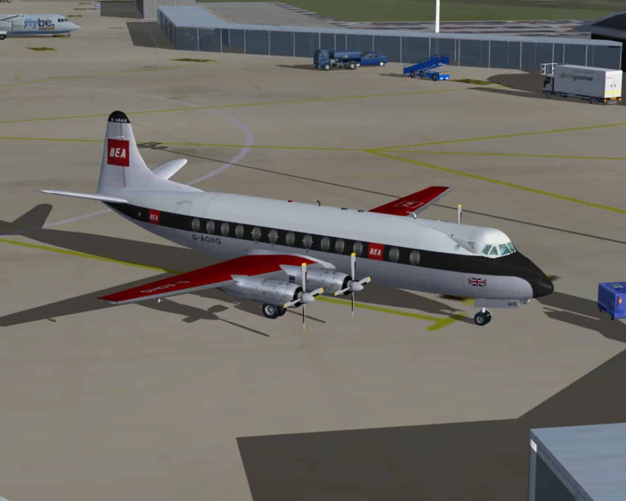 FS2004 Viscount 802 BEA Red Square Textures only
