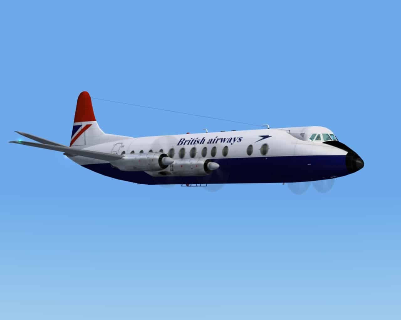 FS2004 Viscount 814 British Airways Textures only