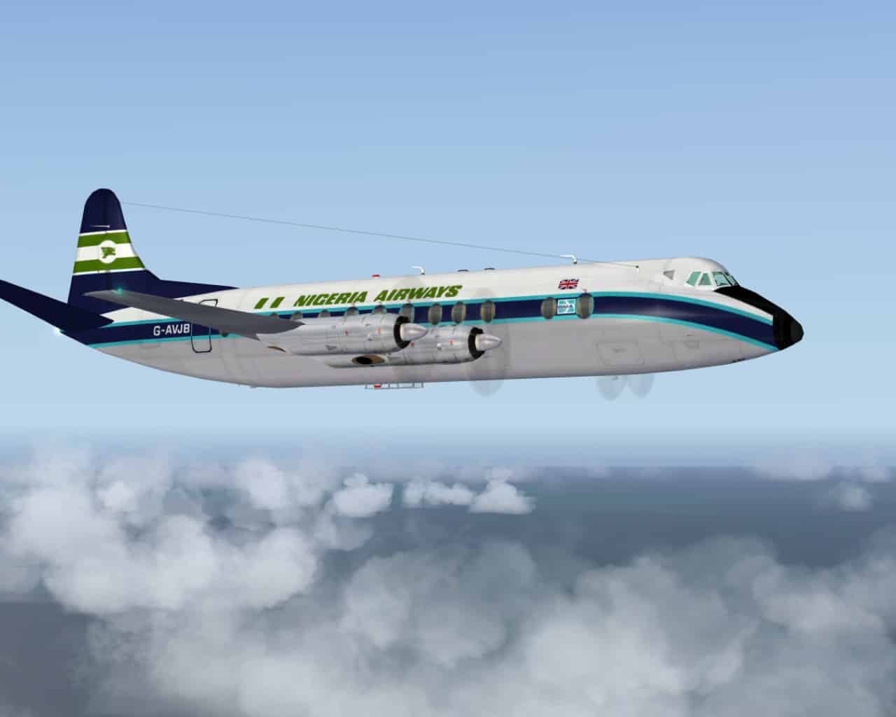 FS2004 Viscount 815 Nigeria Airways Textures only