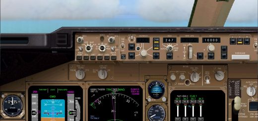 FS2004 iFly B747-400 2D Panel Upgrade