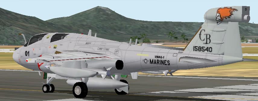 FS2004/2002 EA-6B PRowler of VMAQ-1 “Banshees” Textures only